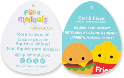 Squishmallows Original FlipAMallows 8in Cheeseburger and Fries Flippable Plush - Official Jazwares Product (Little)