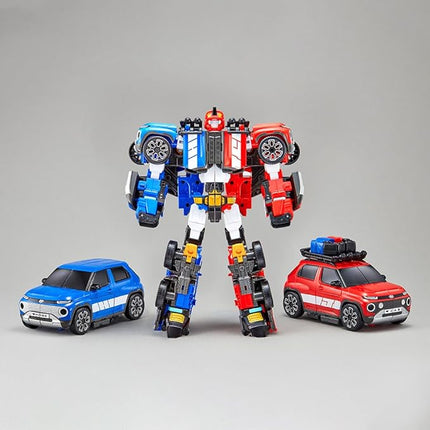 New TOBOT, TOBOT Twins, Youngtoys Transforming Collectible Vehicle to Robot, Heroes Animation Character Toys for Kids 4 and up Transform Toys Cars, Large Size Integration 10-inch