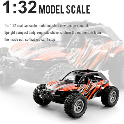 RC Off-Road Vehicle Model, 1/32 Scale 4WD Mini Electric 2.4G Remote Control High Speed Drift Off-Road, Mini Racing Drift Car for Adults