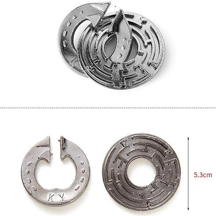 FantasyDay 15 Pcs Brain Teaser Puzzle,Metal Puzzle, Unlock Interlock IQ Test Game, Magic Trick Toy Gift for Kids and Adults