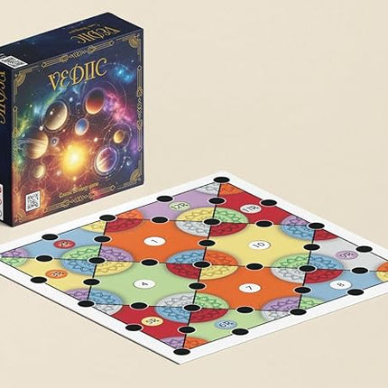 Vedic Board Game - Strategy Board Game for Adults, Teens and Family. Embark on a Cosmic Adventure of Planetary Strategy, 2 to 7 Players | Vediic