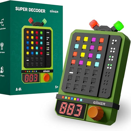 GiiKER Super Decoder, 600-Level Code-Breaking Puzzle Game for 1-2 Players, Handheld Games for Kids and Adults, Birthday Gift for Boys and Girls, Travel Games for Road Trip