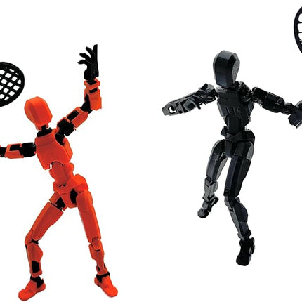 3D Printed 5.54-inch Multi-Jointed Action Figures Dummy13, Full Body Mechanical Movable Toy, Multiple Accessories, Hand Painted Figure, Desk Decoration, Creative Gifts (Sport-set3)