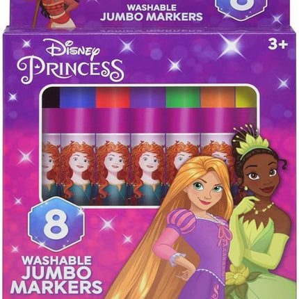 Bendon Disney Princess Washable Jumbo Markers (8-Count)