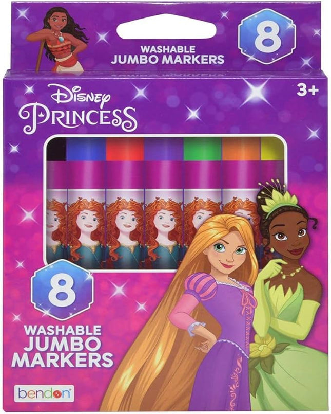 Bendon Disney Princess Washable Jumbo Markers (8-Count)