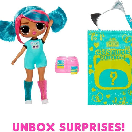 LOL Surprise Tweens Costume Surprise Emma Emo Fashion Doll with Inflatable Teal Kitty Pet Costume and Multiple Surprises Including Fabulous Fashions & Accessories – Great Gift for Kids Ages 4+