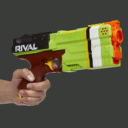 Nerf Rival Kronos XVIII-500 Blaster, Breech-Load, 5 Rival Rounds, Spring Action, 90 FPS Velocity, Green (Amazon Exclusive)