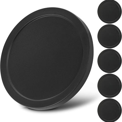 6 Pack 3 1/4 Inches Air Hockey Pucks Full Size Heavy Replacement Pucks for Air Hockey Tables (Black 82mm)