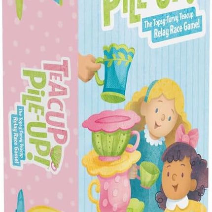 Educational Insights Teacup Pile-Up! Relay Game, Preschool Board Game, Easter Basket Stuffers for Kids, Gift for Kids Ages 4+
