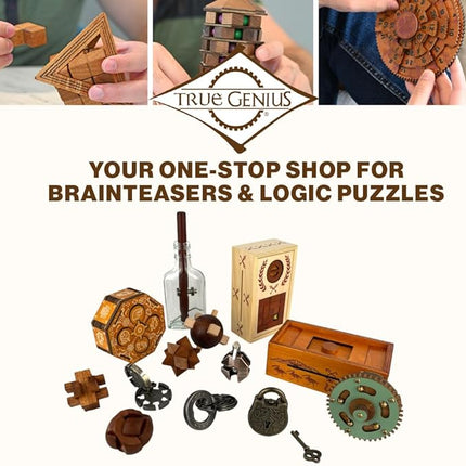 Project Genius Grecian Computer Mechanical Math Puzzle, Wooden Brainteaser Gift for History Buffs and Smart Kids, Teens, and Adults - True Genius Series Inspired by The Ancient Antikythera Mechanism
