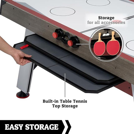 Hall of Games Air Hockey Table, Indoor Arcade Gaming Sets with Electronic Score Systems, Perfect for Family Game Rooms