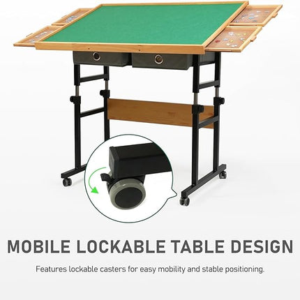 1500 Pieces Puzzle Table with Wheels, with Drawers and Cover, 34.25" x 25.2" Adjustable Height & 45° Tilting, Puzzle Board for Adults