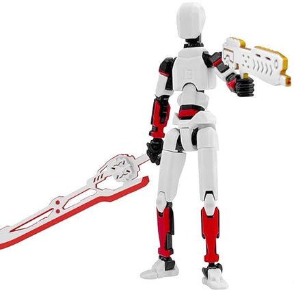 T13 Action Figure (Assembly Completed) Titan 13 Dummy 13 Action Figure Robot 13 Figure 3D Printed Articulated Multi-Jointed Movable Robot Model (Space Warrior)