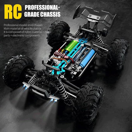 X-Verse 1:16 Fast Brushless RC Car for Adults, Max 50 mph, 4X4Off Road Remote Control Truck, 4WD High Speed Drift RC Car, All Terrain RC Truggy(3 Battery)