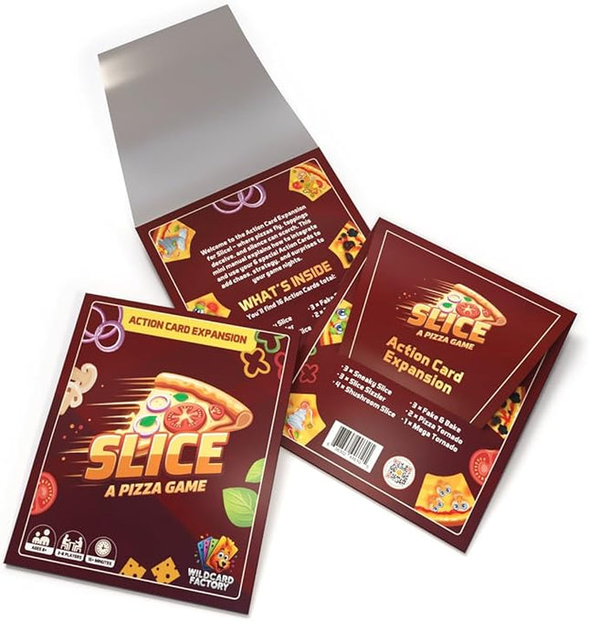Slice Action Card Expansion Pack | Pizza-Themed Family & Party Card Game Add-On | Fun Strategy Expansion for Kids, Teens & Adults (Action Cards Expansion)