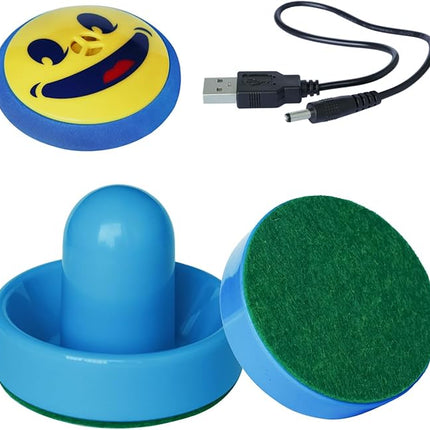 Rechargeable Hover Air Hockey Puck and Paddles, Hover Puck for Any Flat Surface, 2Pcs Air Hockey Strikers