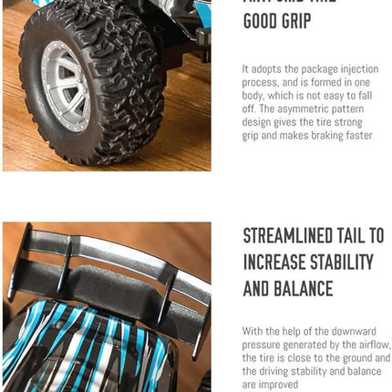 RC Off-Road Vehicle Model, 1/32 Scale 4WD Mini Electric 2.4G Remote Control High Speed Drift Off-Road, Mini Racing Drift Car for Adults