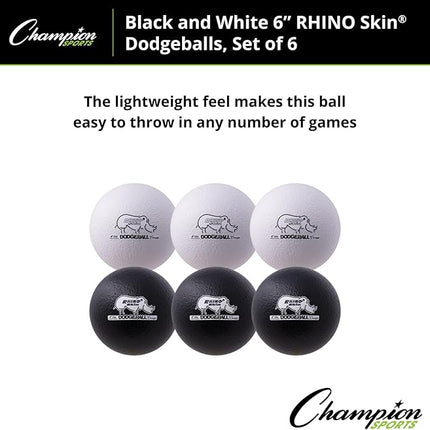 Champion Sports® Rhino Skin® Low Bounce Dodgeball Sets & Singles for Playground, PE, Backyard & League Games – Team Sports Equipment for Youth & Adults