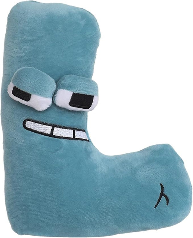 26-Letter Plush Toy Set (A-Z) - Cute Stuffed Plush Toys & Decorative Pillow, Educational Gift for Kids & Fun Home Decor (L)