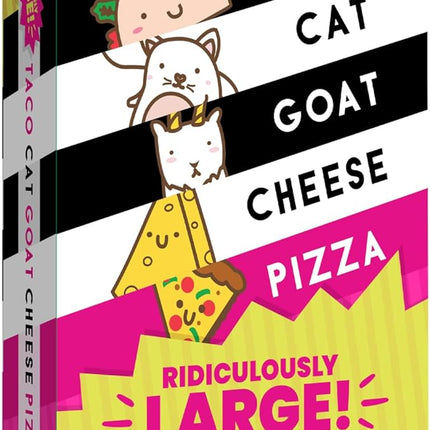 Taco Cat Goat Cheese Pizza Ridiculously Large Edition Wildly Entertaining Oversized Card Game for Family Game Night | Easy to Play 10 Min Rounds | for Kids, Teens, Adults, and Families | 2-8 Players