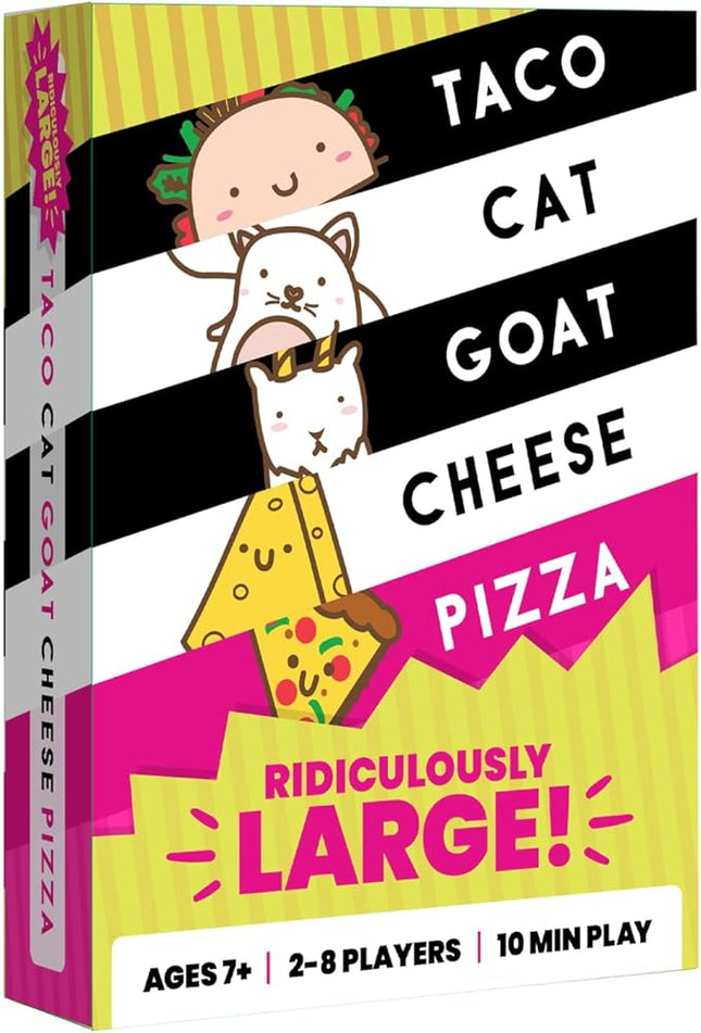 Taco Cat Goat Cheese Pizza Ridiculously Large Edition Wildly Entertaining Oversized Card Game for Family Game Night | Easy to Play 10 Min Rounds | for Kids, Teens, Adults, and Families | 2-8 Players