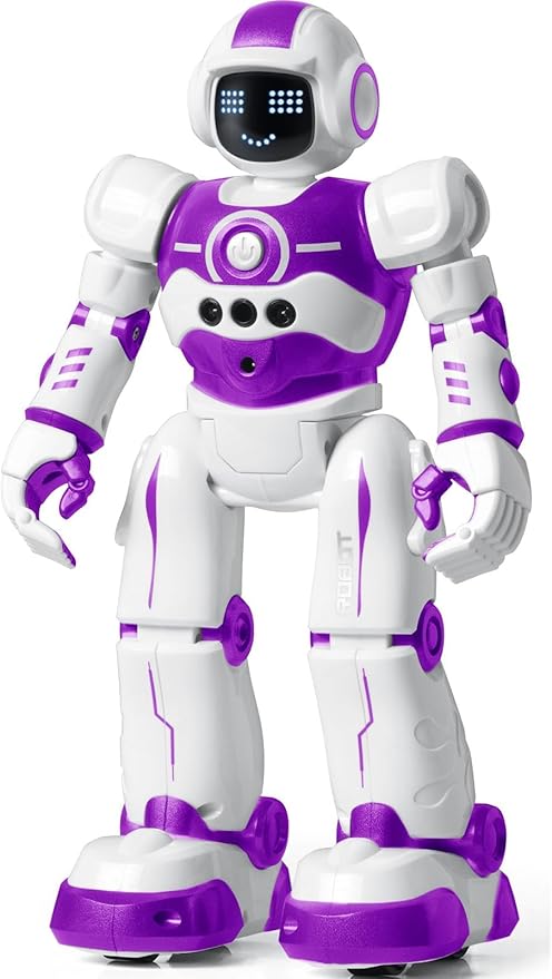 Robot Toys for Kids,Programmable Remote Control Smart Walking Dancing Robot Toy with Gesture & Sensing for Age 4 5 6 7 8 9 10 Year Old Boys Girls for Birthday Present,Purple