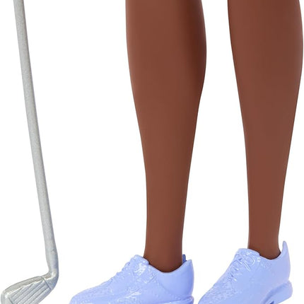 Barbie Golf Player, Brunette, Fashion Doll in Pink Golf Outfit, A Dress That Can Be Off with Sun Visor and Golf Club, JCR69