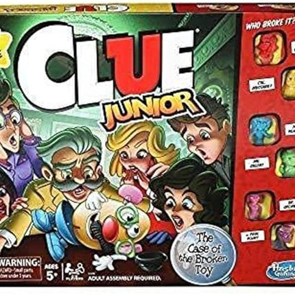 Hasbro Gaming Clue Junior Board Game for Kids Ages 5 and Up, Case of The Broken Toy, Classic Mystery Game for 2-6 Players