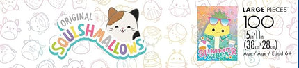 Buffalo Games - Squishmallows - Sweet Squishmallow Collage - 100 Piece Jigsaw Puzzle for Families -Challenging Puzzle Perfect for Game Nights - Finished Size is 15.00 x 11.00