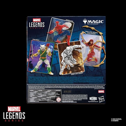 Spider-Man Marvel Legends Series Magic: The Gathering Battle-Damaged, 6-Inch Action Figure Toy & Exclusive Foil Collectible Card Game Trading Card