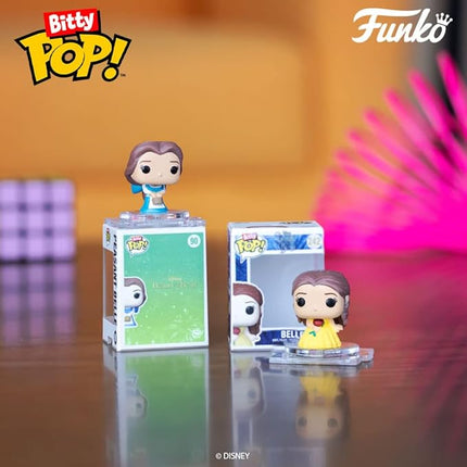 Funko Bitty Pop Disney Princesses - Rapunzel, Merida, Moana and A Surprise Mystery Mini Figure - 0.9 Inch (2.2 Cm) Collectable - Stackable Display Shelf Included - Cake Topper - Gift Idea