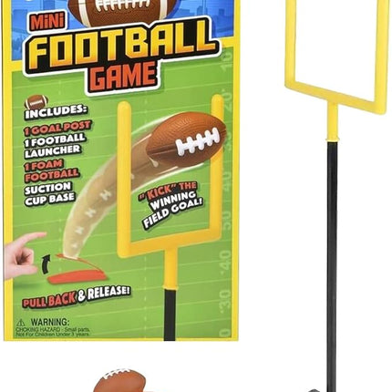 Gamie Desktop Football Game, Mini Table Top Sports Games with Post and Foam Football, Indoor Finger Board Games for Kids, Office Desk Toys, Sports Party Favors