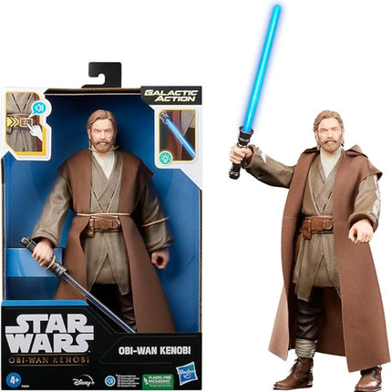 STAR WARS Galactic Action OBI-Wan Kenobi, 12-Inch-Scale Action Figure, Interactive Toys, Toys for 4-Year-Old Boys and Girls