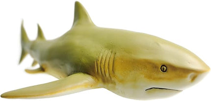 Gemini&Genius Marine Animal World Toy Lemon Shark Ocean Shark Action Figure Sea Animal Great White Shark Action Figure Soft Rubber Toys Role Play Swimming Pool Beach Bathing Toys for Kids
