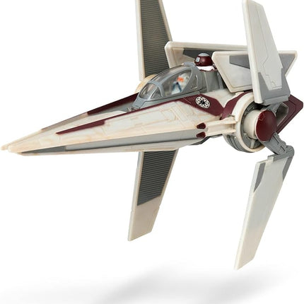Star Wars Micro Galaxy Squadron V-Wing Starfighter - 3-Inch Light Armor Class Vehicle with Two 1-Inch Micro Figure Accessories