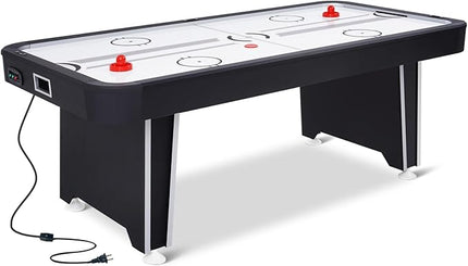 Air Hockey Table, Indoor Powered Air Hockey Game Table w/2 Pucks, 2 Pushers, Stronger Motor & Digital LED Scoreboard for Adults and Kids, Home Game Room, Easy Setup