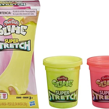Play-Doh Slime Super Stretch 2-Pack for Kids 3 Years and Up - Yellow and Red