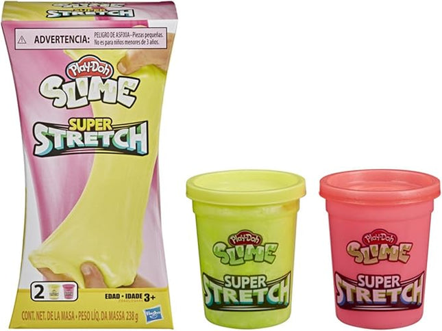 Play-Doh Slime Super Stretch 2-Pack for Kids 3 Years and Up - Yellow and Red