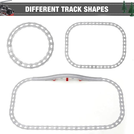 34 Pieces Train Bridge Track, Classic Railway Track with 12 Curved Tracks, 12 Straight Tracks and Bridge Tracks - Compatible with All Major Brands, Toy Track Accessory for Kid, Light Grey