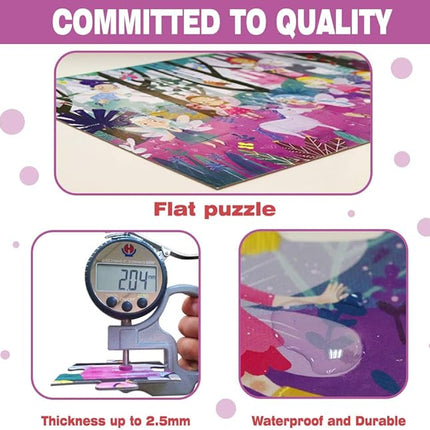 Puzzles for Kids Ages 3-5 Premium 24 Piece Fairy Forest Floor Puzzles for Kids Ages 3-8, Preschool Jigsaw Puzzles Educational Toys for Boys & Girls 3 4 5 6 7 8 Years Old
