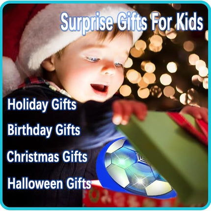 JRD&BS WINL Football Toys for Kids Light Up LED Hover Soccer Ball Toys for Boys Gifts Indoor Game Indoor Football Air Soccer Floating Ball Training Ball Playing Football for Children Gifts Blue