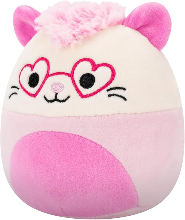 Squishmallows Original 5in Chambless The Pink Opossum with Heart Glasses – Official Jazwares Plush (Little)