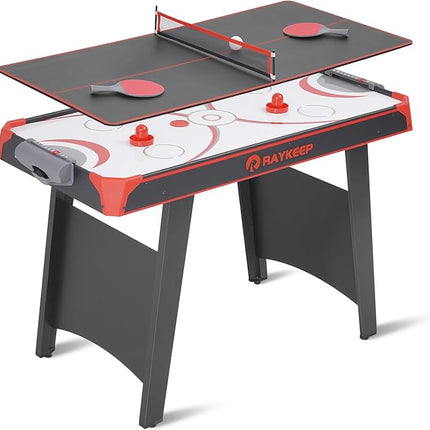 Air Hockey Table, Indoor Hockey Arcade Game Table w/2 Pucks, 2 Pushers, LED Scoreboard, Powerful 12V Motor, Perfect for Adults and Kids, Game Room, Home, Office