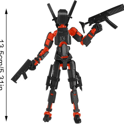 T13 Action Figure (Assembly Completed) Titan 13 Dummy 13 Action Figure Robot 13 Figure 3D Printed Articulated Multi-Jointed Movable Robot Model (2 Pack-E)