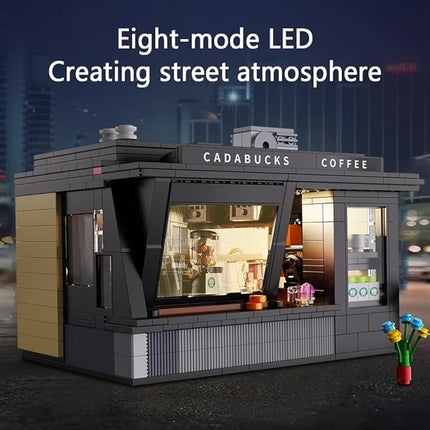CaDA Master C66005W Japanese Coffee House Building Set,MOC Construction Coffee Shop Modular Buildings with Lights,768PCS City House Idea Gift for Adults