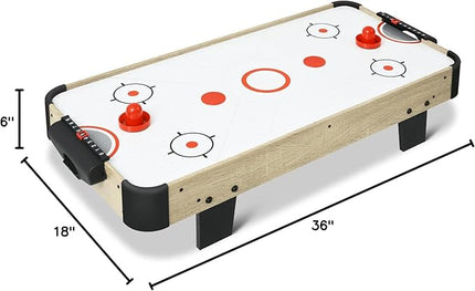 Table Top Air Hockey Table for Kids, 32” Mini Tabletop Air Hockey Game w/Electric Motor Fan, 2 Pushers and 2 Air Hockey Pucks, Great for Playing on The Floor, Tabletop