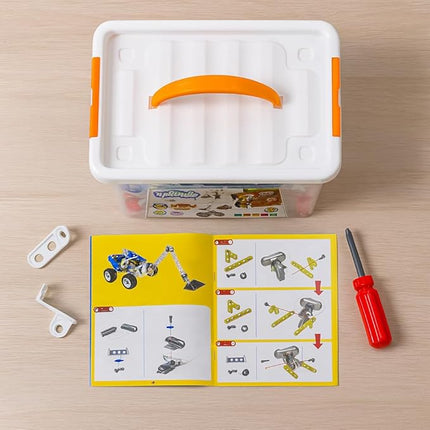 10-in-1 STEM Toys for 5 6 7 8+ Year Old Boys Girls, Electric Building Toys Erector Set for Kids, Motorized Educational Toys Building Kit