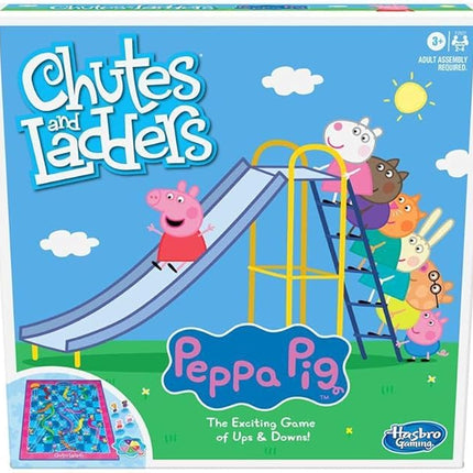 Hasbro Gaming Chutes and Ladders: Peppa Pig Edition Board Game for Kids Ages 3 and Up, Preschool Games for 2-4 Players
