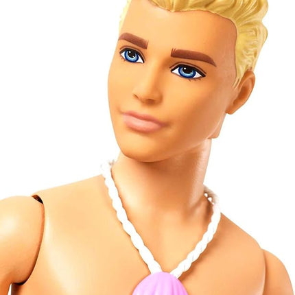 Barbie Dreamtopia Merman Doll, Approx 12-inch with Blue Rainbow Tail and Blonde Hair, for 3 to 7 Year Olds