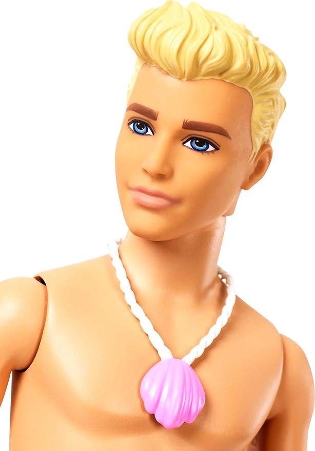 Barbie Dreamtopia Merman Doll, Approx 12-inch with Blue Rainbow Tail and Blonde Hair, for 3 to 7 Year Olds